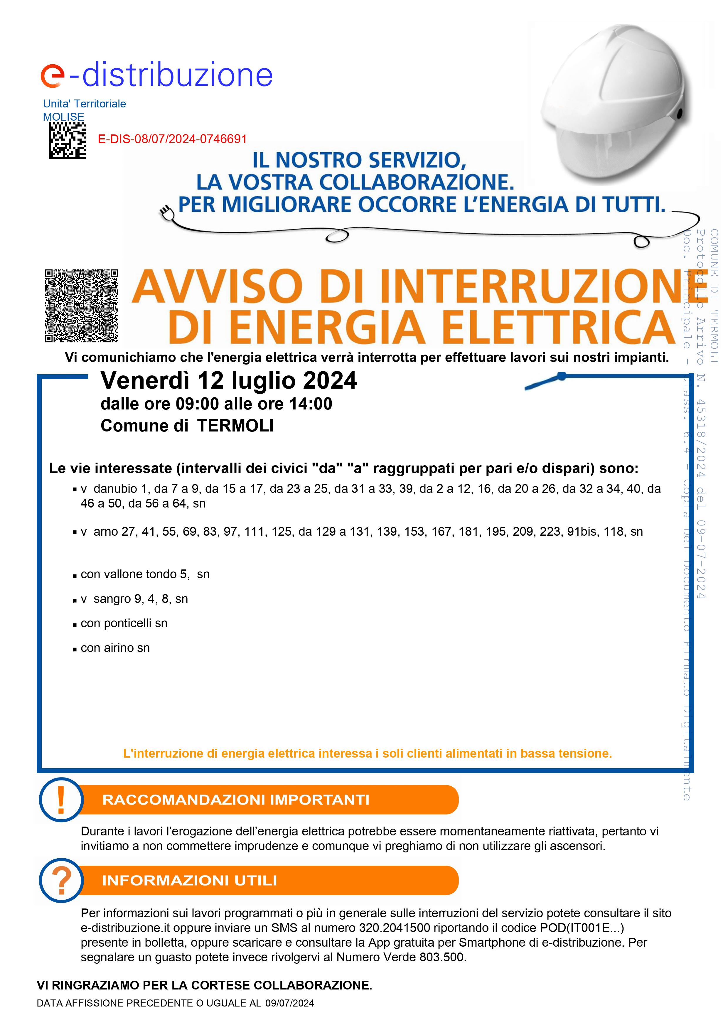 interruzione energia 12.07.2024